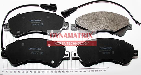 Dynamatrix DBP1929 - Тормозные колодки, дисковые, комплект autospares.lv