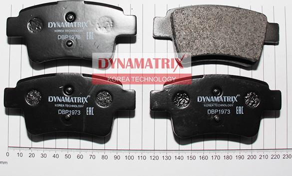 Dynamatrix DBP1973 - Тормозные колодки, дисковые, комплект autospares.lv