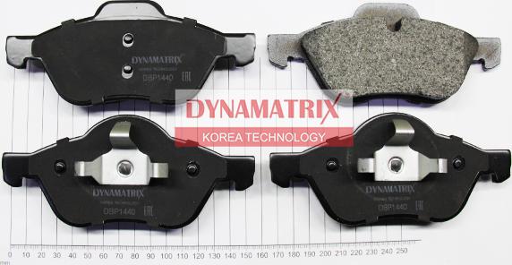 Dynamatrix DBP1440 - Тормозные колодки, дисковые, комплект autospares.lv