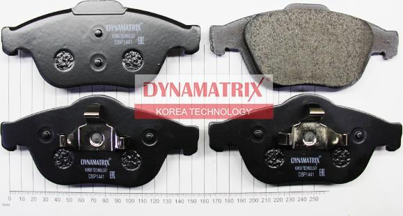 Dynamatrix DBP1441 - Тормозные колодки, дисковые, комплект autospares.lv