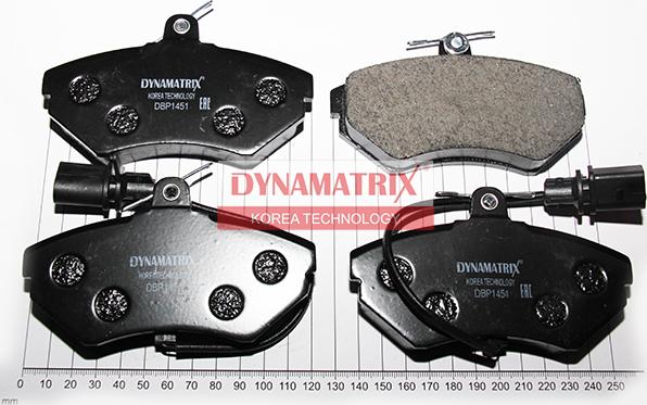 Dynamatrix DBP1451 - Тормозные колодки, дисковые, комплект autospares.lv