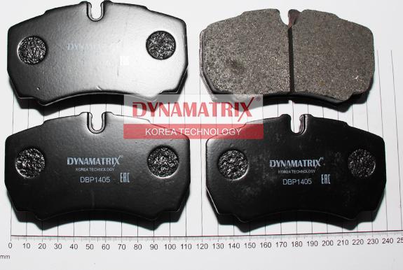 Dynamatrix DBP1405 - Тормозные колодки, дисковые, комплект autospares.lv