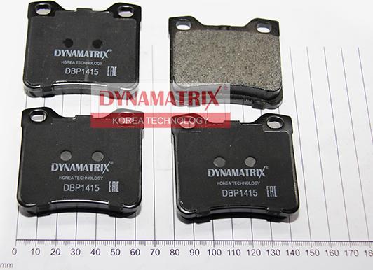 Dynamatrix DBP1415 - Тормозные колодки, дисковые, комплект autospares.lv