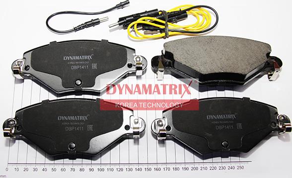 Dynamatrix DBP1411 - Тормозные колодки, дисковые, комплект autospares.lv