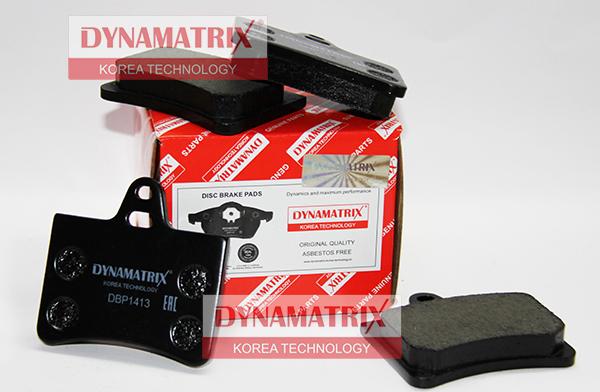 Dynamatrix DBP1413 - Тормозные колодки, дисковые, комплект autospares.lv