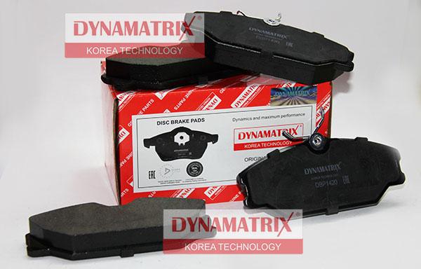 Dynamatrix DBP1420 - Тормозные колодки, дисковые, комплект autospares.lv