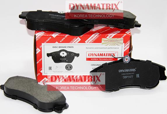 Dynamatrix DBP1477 - Тормозные колодки, дисковые, комплект autospares.lv