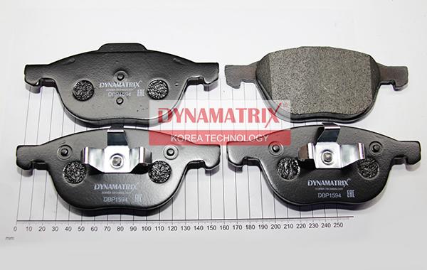 Dynamatrix DBP1594 - Тормозные колодки, дисковые, комплект autospares.lv