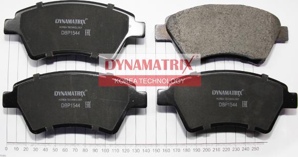 Dynamatrix DBP1544 - Тормозные колодки, дисковые, комплект autospares.lv