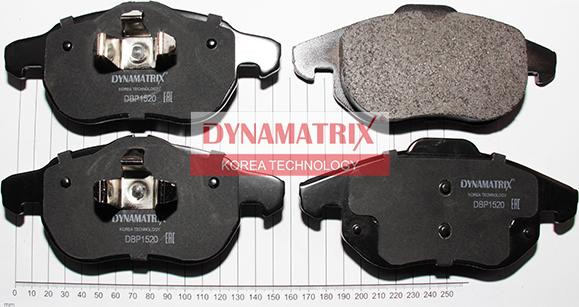 Dynamatrix DBP1520 - Тормозные колодки, дисковые, комплект autospares.lv