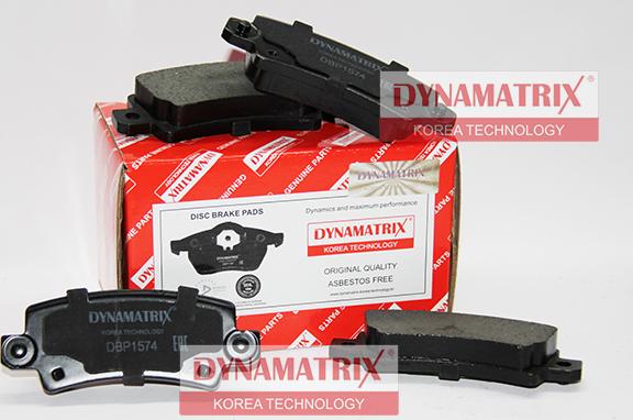 Dynamatrix DBP1574 - Тормозные колодки, дисковые, комплект autospares.lv