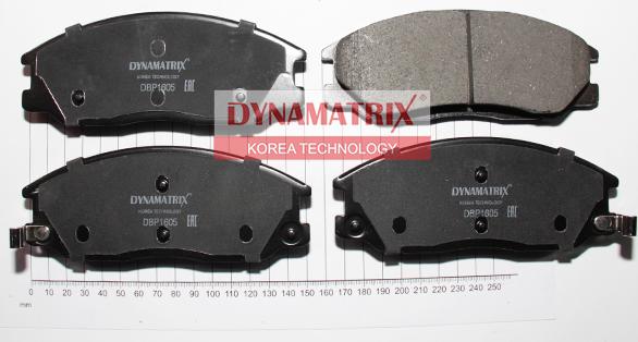 Dynamatrix DBP1605 - Тормозные колодки, дисковые, комплект autospares.lv