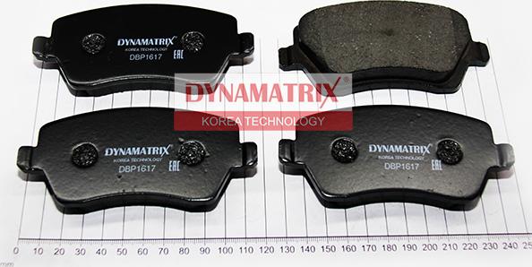Dynamatrix DBP1617 - Тормозные колодки, дисковые, комплект autospares.lv