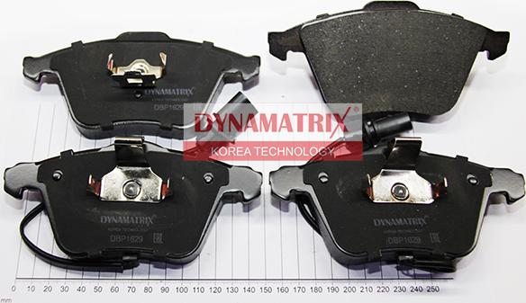 Dynamatrix DBP1629 - Тормозные колодки, дисковые, комплект autospares.lv