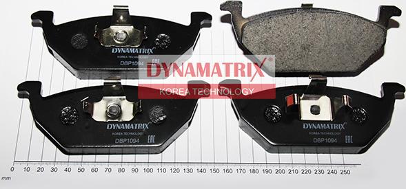 Dynamatrix DBP1094 - Тормозные колодки, дисковые, комплект autospares.lv