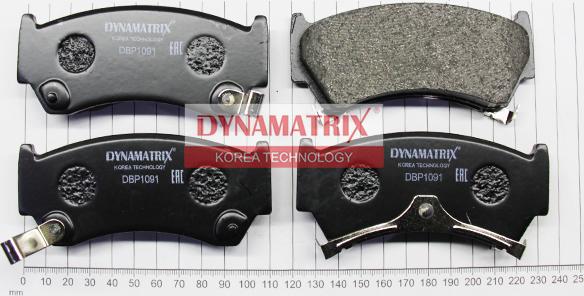 Dynamatrix DBP1091 - Тормозные колодки, дисковые, комплект autospares.lv