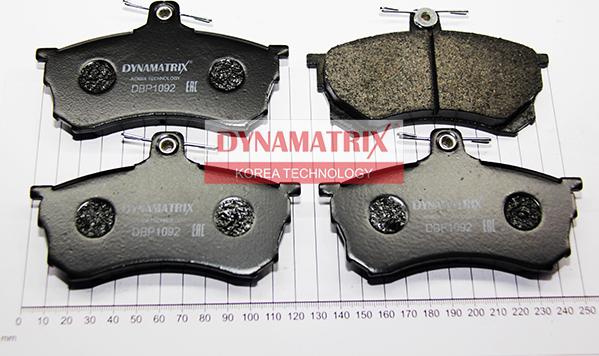 Dynamatrix DBP1092 - Тормозные колодки, дисковые, комплект autospares.lv