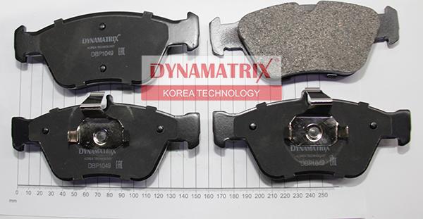 Dynamatrix DBP1049 - Тормозные колодки, дисковые, комплект autospares.lv