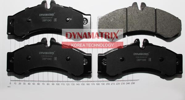 Dynamatrix DBP1043 - Тормозные колодки, дисковые, комплект autospares.lv