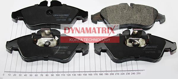 Dynamatrix DBP1038 - Тормозные колодки, дисковые, комплект autospares.lv