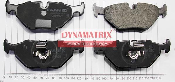 Dynamatrix DBP1075 - Тормозные колодки, дисковые, комплект autospares.lv