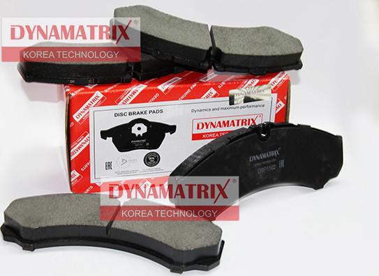 Dynamatrix DBP1102 - Тормозные колодки, дисковые, комплект autospares.lv