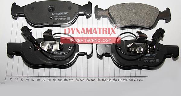 Dynamatrix DBP11137 - Тормозные колодки, дисковые, комплект autospares.lv