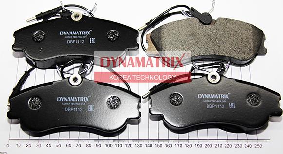 Dynamatrix DBP1112 - Тормозные колодки, дисковые, комплект autospares.lv