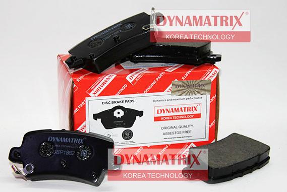 Dynamatrix DBP1862 - Тормозные колодки, дисковые, комплект autospares.lv