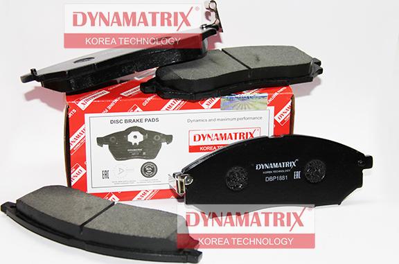 Dynamatrix DBP1881 - Тормозные колодки, дисковые, комплект autospares.lv