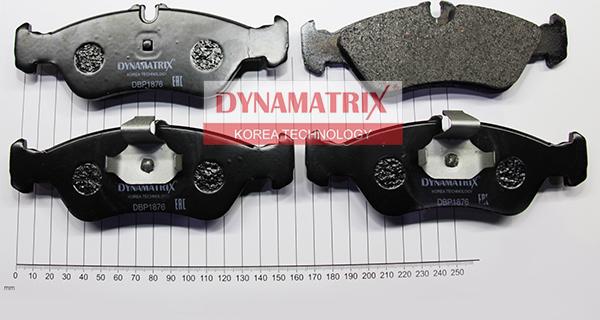 Dynamatrix DBP1876 - Тормозные колодки, дисковые, комплект autospares.lv