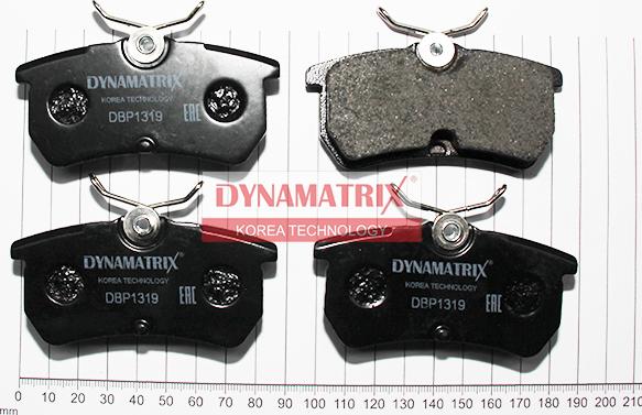 Dynamatrix DBP1319 - Тормозные колодки, дисковые, комплект autospares.lv