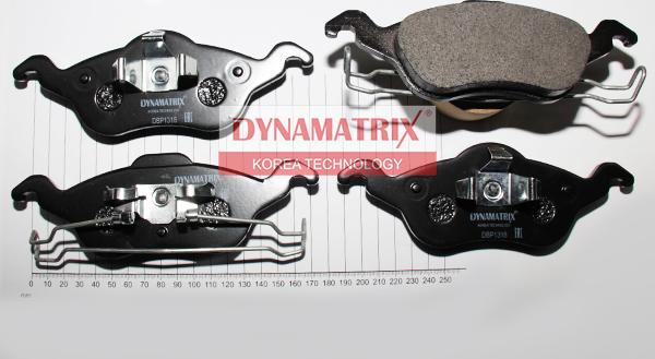 Dynamatrix DBP1318 - Тормозные колодки, дисковые, комплект autospares.lv