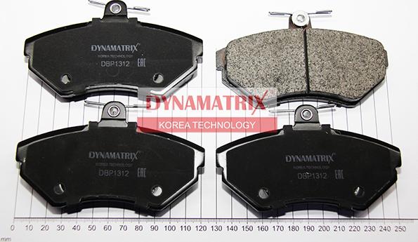 Dynamatrix DBP1312 - Тормозные колодки, дисковые, комплект autospares.lv