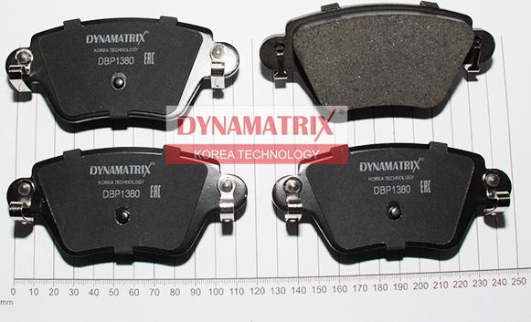 Dynamatrix DBP1380 - Тормозные колодки, дисковые, комплект autospares.lv