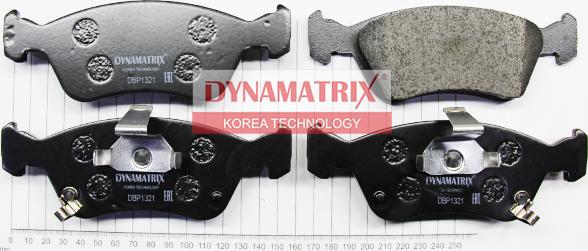 Dynamatrix DBP1321 - Тормозные колодки, дисковые, комплект autospares.lv