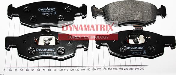 Dynamatrix DBP1376 - Тормозные колодки, дисковые, комплект autospares.lv