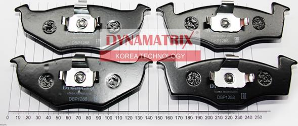 Dynamatrix DBP1288 - Тормозные колодки, дисковые, комплект autospares.lv