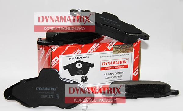 Dynamatrix DBP1276 - Тормозные колодки, дисковые, комплект autospares.lv