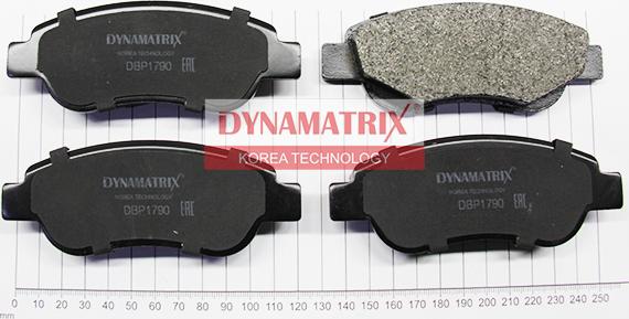 Dynamatrix DBP1790 - Тормозные колодки, дисковые, комплект autospares.lv