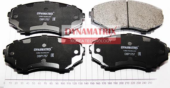 Dynamatrix DBP1757 - Тормозные колодки, дисковые, комплект autospares.lv