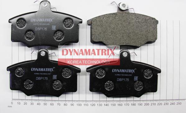 Dynamatrix DBP175 - Тормозные колодки, дисковые, комплект autospares.lv