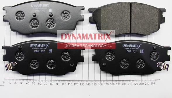 Dynamatrix DBP1707 - Тормозные колодки, дисковые, комплект autospares.lv