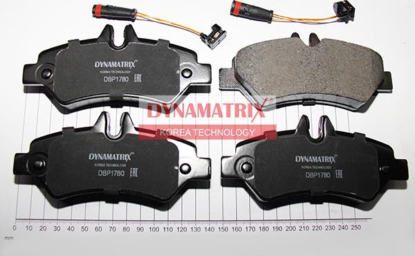 Dynamatrix DBP1780 - Тормозные колодки, дисковые, комплект autospares.lv