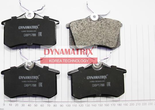 Dynamatrix DBP1788 - Тормозные колодки, дисковые, комплект autospares.lv