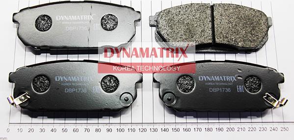 Dynamatrix DBP1736 - Тормозные колодки, дисковые, комплект autospares.lv