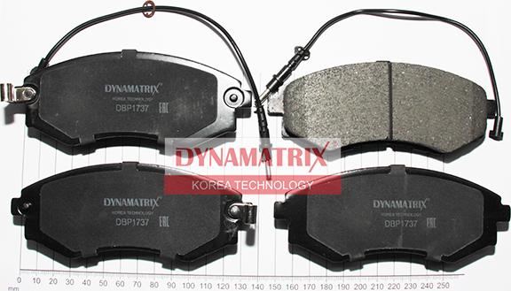 Dynamatrix DBP1737 - Тормозные колодки, дисковые, комплект autospares.lv