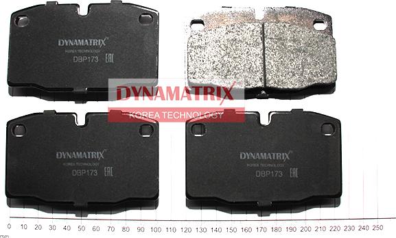 Dynamatrix DBP173 - Тормозные колодки, дисковые, комплект autospares.lv