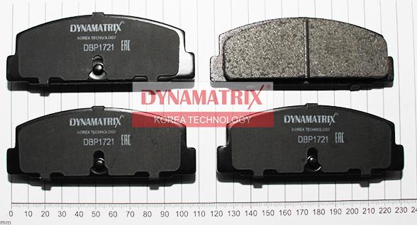 Dynamatrix DBP1721 - Тормозные колодки, дисковые, комплект autospares.lv