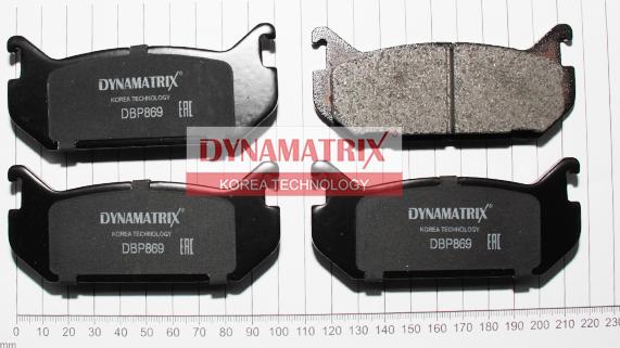 Dynamatrix DBP869 - Тормозные колодки, дисковые, комплект autospares.lv